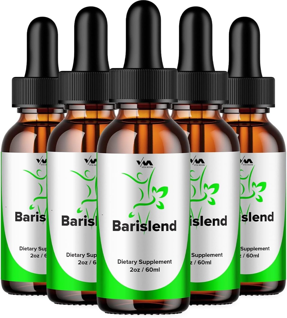 (5 Pack) Barislend Drop Healthy Vitamin Support Supplement - Barislend Advanced Formula, Barislend 24 Stunden Flüssigkeit, Barislend Energie und zusätzliche Stärke Bewertungen, 5 Monate Versorgung