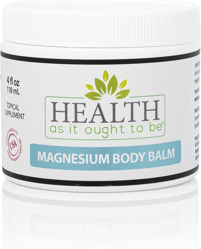 Magnesium Körper Balsam für Muskelrelief | Alle natürlichen Magnesium Öl Körper Balsam mit Arnica, Aloe Vera, Jojoba & Kokosöl | für Kopfschmerzen, Krämpfe, & Fast Muskelrelief | 4-Ounce