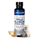 Life Line Pet Nutrition Wild Alaskan Fish Oil Omega-3 Supplement für Haut und Mantel – unterstützt Gehirn, Augen- und Herzgesundheit bei Hunden & Katzen, 8,5oz