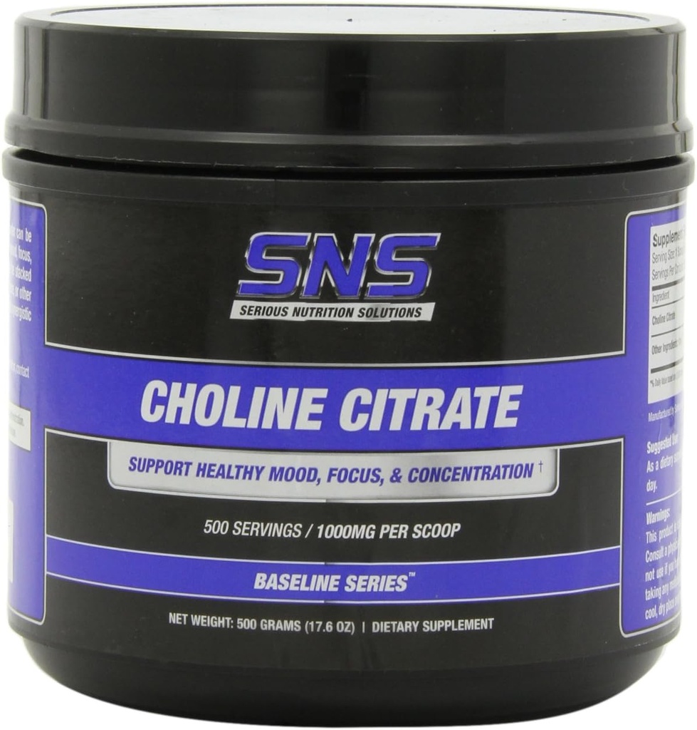 Serious Nutrition Solution Choline Citrat Pulver, 500 Gramm