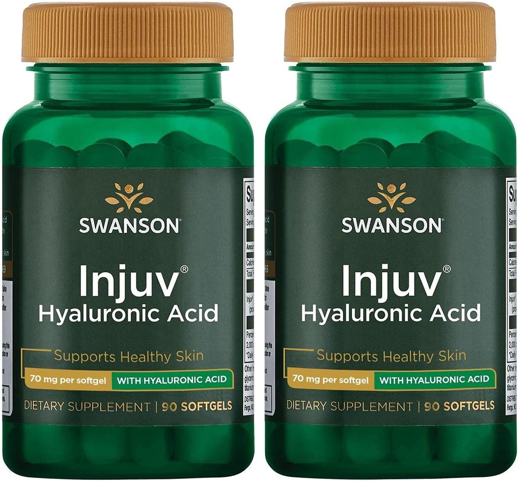 Swanson Injuv - unterstützt natürliche Haut Feuchtigkeitsretention - (90 Softgels, 140mg Jeder) 2 Pack