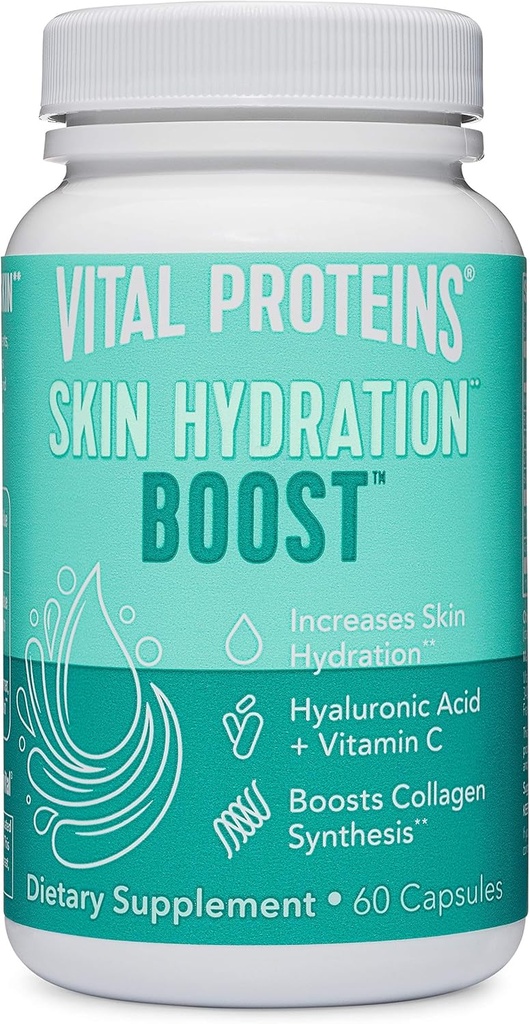 Vitalproteine Hyaluronsäure-Zusatz mit 120 mg Hyaluronsäure 150 mg Biotin und 180 mg Vitamin C - 60 Kapseln