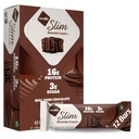 NuGo Slim Dark Chocolate Brownie Crunch, 16g Protein Bar, Gluten Free, Non-GMO, Kosher, Keto Friendly, Low Carb, 12 Count