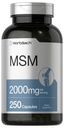 Horbäach MSM Supplement Kapseln | 2000mg | 250 Count | Non-GMO und Gluten freie Formel | Methylsulfonylmethan