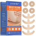 Silikon Narbenblätter für Brust - 8 Packung, einschließlich 4 Areola Weiche Streifen & 4 Ankerblätter
