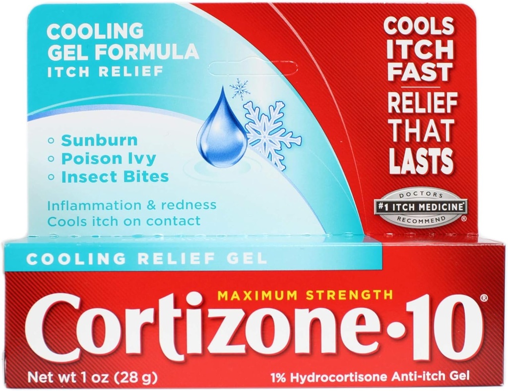 Cortizone-10 Cooling Relief Anti-Itch Gel 1 oz (Pack von 9)