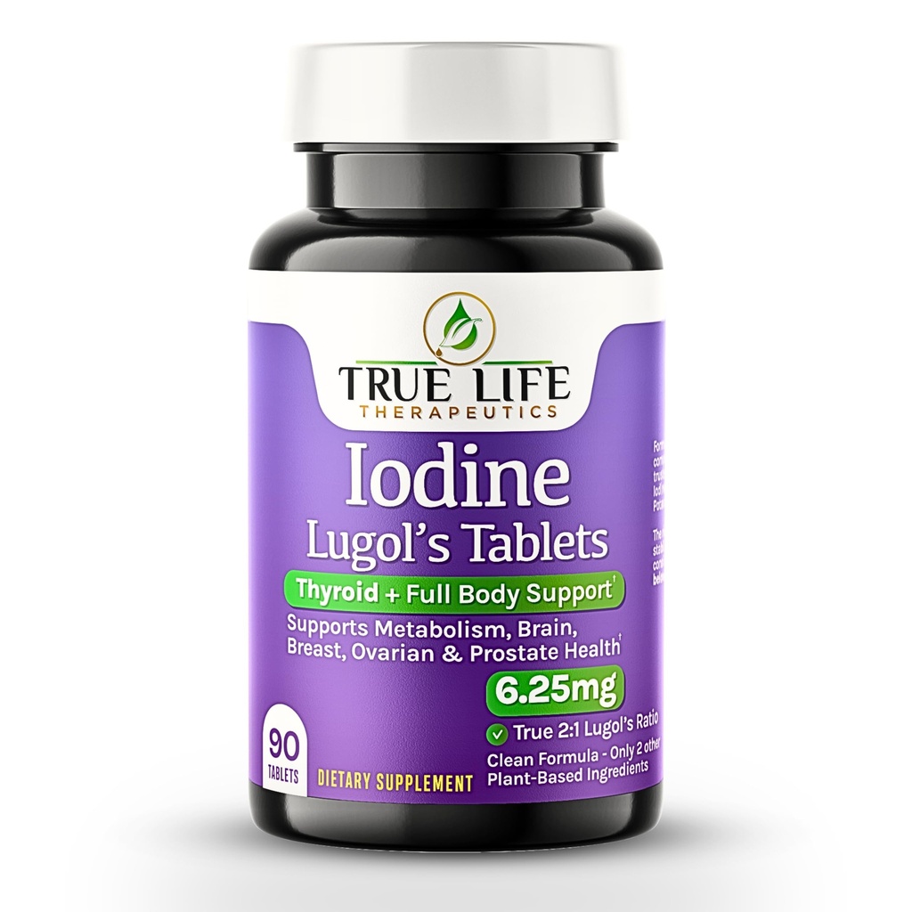 Lugols Iodine Tabletten 6.25mg – Precise-Dose Thyroid & Energy Support – keine Harsh Liquid, stabile Kalium-Iodide Ergänzung – 90 Ct, Non-GMO, keine Konservierungsstoffe