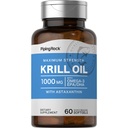 Piping Rock Krill Oil 1000mg Softgels | 60 Count | Supplement für Frauen und Männer | mit Omega 3, Astaxanthin, EPA, DHA | Non-GMO, Glutenfrei