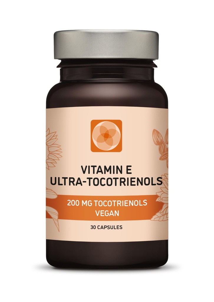 Ultra Tocotrienol 200mg Vitamin E Vegan – Alle 4 Tocotrienole - Alpha Tocotrienol + Beta Tocotrienol + Gamma Tocotrienol + Delta Tocotrienol – No Tocopherol (30)