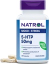 Natrol Mood & Stress 5-HTP 50mg, Nahrungsergänzung hilft eine Balanced Mood, 30 Kapseln, 7-30 Tage Versorgung