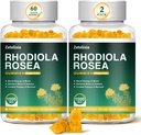 2 Pack Sugar-Free Rhodiola Rosea Gummies 1000mg, Rhodiola Rosea Ergänzung für Frauen & Männer, Unterstützung Ausdauer, Stimmung & Energie, Non-GMO, Vegan, 120 Zähler