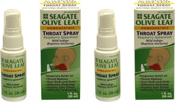 Seagate Produkte Homeopathic Olive Blatt Throat Spray (Pack mit 2) 1 Unze Himbeer-Spearmint