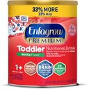 Enfagrow Premium Kleinkind Nutritional Drink, Natural Vanilla Flavor, Omega-3 DHA für Brain Support, Prebiotics & Vitamine für Immungesundheit, Non-GMO, Powder Can, 32 Oz (Pack von 1