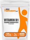 BulkSupplements.com Thiamin Mononitrat Pulver - Vitamin B1 Pulver, Thiamin B1 Supplement - B1 Vitamine, Glutenfrei, 125 mg pro Portion, 1kg (2.2 lbs) (Pack von 1)
