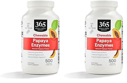 365 von Whole Foods Market, Papaya Enzymes, 500 Chews (Pack von 2)