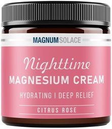 Magnesium Lotion – Nighttime Magnesium Cream – Bewerben Sie sich auf Leg Muskeln, Arme oder Chest - Topical Magnesium Chloride – USA Made and Safe for Kids (Citrus Rose) 4 Fl Oz (Pack of 1)