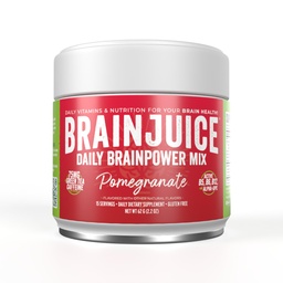BrainJuice Nootropics Brain Support Supplement, Glutenfreies Pulver für Energie und Fokus, Drink Mix mit L Theanin, Alpha GPC, Vitamin B, Organic Green Tea Extract (Pomegranat)