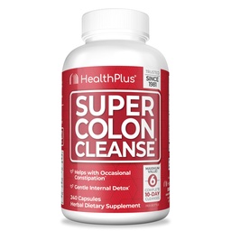 Health Plus Super Colon Reinigen 60 Tage Versorgung mit Sanfter Darm Reinigen Detox, Psyllium Husk, Probiotika für Verstopfung Relief & Verdauungshilfe, 240 Kapseln