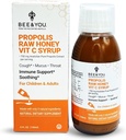 BEE und Sie Propolis Extrakt Hustensirup w/Vitamin C, beruhigende Honig, natürliche Immununterstützung, Sore Throat Relief, Antioxidantien, für Kinder & Erwachsene, 5 Fl Oz, für Männer und Frauen