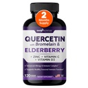 Gade Nutrition Quercetin mit Bromelain & Elderberry | Quercetin mit Vitamin C und Zink | Zink Quercetin 500mg mit Vitamin D3 | Tägliche Immununterstützungsergänzung - 2 Monate Versorgung