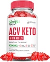 Simpli Health Keto ACV Gummis Advanced Formula 1000MG Ketonature Keto Gummis Apfelessig Formuliert mit Granatapfelfettsaft Pulver B12 Vegan Non GMO 60 Gummys