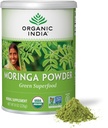 ORGANIC INDIA Moringa Powder - Moringa Oleifera Blatt Kräuterergänzung, Grüne Superfood, Nährstoffdicht, reines Pflanzenprotein, Vitamin A, E, K, Eisen, Calcium, Fiber, Vegan, USDA Certified Organic - 8 oz