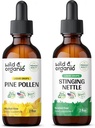 Wild & Organic Pine Pollen Tinkture 2 fl oz & Sting Nettle Root Tinkture 2 fl oz