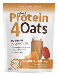 PEScience Protein4Oats, Protein-Pulver, um Amazing Tasting Protein Oatmeal zu machen, mit Whey und Casein, Glutenfrei, Peanut Butter und Honig, 12 Portionen