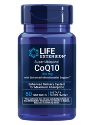 Life Extension Super Ubiquinol CoQ10 mit Enhanced Mitochondrial Support, Potent Heart Health & Cellular Energy Production Support, Ultra-absorbierbar, Glutenfrei, Non-GMO, 100 mg, 60 Softgels