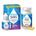 TheraTears 1200mg Omega 3 Supplement für Augenernährung und VIT E, 90 Count Eye Drops für trockene Augen, Twin Pack, 30mL 1 Fl oz Jeder (Packaging Mai Vary)