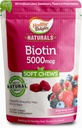 Gesunde Delights Naturals, Biotin Soft Chews, unterstützt Lustrous Haar, Glowing Skin & Starke Nägel, Köstliche Wildbeeren Flavor, 30 Count