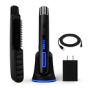 The Beard Struggle Carbon X - Beard Brush + Bart Richter für Herren - Cordless Bart Brush & Richt Comb - wiederaufladbar, 3 Hitzeeinstellungen, Micro-Fibre Schutzhülle enthalten