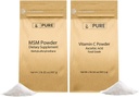 PURE ORIGINAL INGREDIENTS Vitamin C Pulver & Methylsulfonylmethan MSM Pulver Bundle, (2 lb) Immer rein, Nahrungsergänzungsmittel