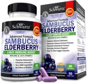 BioSchwartz Elderberry Kapseln 60 Count + Omega 3 Fischöl 90 Count Bundle