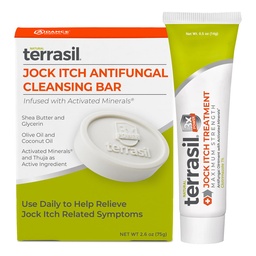 Terrasil Jock Itch Antifungal Cream Extra Strength + Antifungal Seife 2-Product Care Kit mit Klinisch bewährten Clotrimazol für effektive Jock Itch Behandlung & Relief (.5oz Tube + 75g bar)