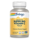 SOLARAY Super Bio gepuffertes Vitamin C 1000mg, Zwei-Stufe, Timed Release Vitamin C mit Bioflavonoiden, Immununterstützungsergänzung - hohe Absorption, Vegan, 60 Tage Garantie, 50 Portionen, 100 VegCaps
