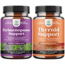 Bundle of Perimenopause Supplement mit Maca Root Vitex Berry & Black Cohosh für Hot Flashes Night Sweats Hormon Balance & Stimmung und Schilddrüse Unterstützung mit L Tyrosine Bladderwrack Selenium & Ashwagandha