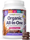 Rein inspiriertes All-in-One-Vegan-Protein-Pulver für Männer & Frauen, Dekadent-Schokolade (14 Servierungen) - Pflanzenbasiertes Bio-Protein-Pulver für Shakes & Smoothies - Glutenfreies Ernährungs-Meal Ersatz