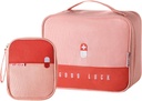 paerma Leere Erste Hilfe Taschen Reisen medizinische Versorgung Insulated Medicine Tasche Komfortable Sicherheits-Kit Anzug für Familie Outdoor Wander Camping Büro Arbeitsplatz,Pink