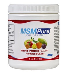 KALA HEALTH MSMPure Fruit Punch Flavored Coarse MSM Powder Flakes – Organischer Schwefel für Gelenkflexibilität, Haut Aussehen und Haar- und Nagelunterstützung – 1 lb, USA Made, Destilled Crystals