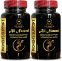 Menopause Support Supplement - Natürliche Perimenopause Ergänzungen Frauen, Unterstützung mit heißen Flashes und Nacht Sweats, unterstützt Hormonal Balance, Energie Booster - 2 Flaschen 120 Kapseln
