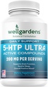 100% Pure 200 MG 5-HTP Ultra für gesunden Schlaf und Wohlbefinden - Unterstützung Mood, Stress, Schlaf - 5HTP Ergänzung mit Calcium - 60 5HTP 200mg Kapseln, 30 Portionen
