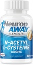 NeuropAWAY Elemente N-Acetyl L-Cystein 1000mg 60ct mit Kapseln (60 1000mg Kapseln pro Flasche)