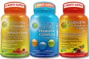 Immun- & Gut Health Bundle – 3-in-1 Probiotikum mit Enzymen & Prebiotikum + Quercetin mit Bromelain, Zink, Vitamin C & Bio Ganze Lebensmittel + Liposomas Vitamin C 1500mg mit Bio Acerola & Camu