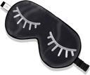 ZIMASILK 100% Natürliche Seide Schlafmaske Blindfold, Verstellbare Super-Smooth weiche Augenmaske für Schlaf mit Tasche (Eyelashes)