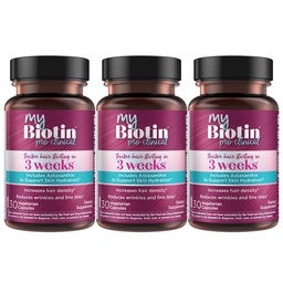 Purity Products MyBiotin ProClinical – Thicker Hair Starting in 3 Wochen & Fights Falten - MB40X Patentiertes Biotin Vitamin B7 Matrix w/Astaxanthin - 40X Mehr Soluble vs Ordinary Biotin, 90 Veg Kapseln