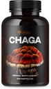SIRUNES Pilz-Ergänzung Chaga Pilze Kapseln 100 Count – 1000mg natürliche organische Pilze mit Chaga Pilzpulver – Antioxidante Ergänzung für Immununterstützung, Energie Boos