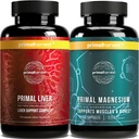 Magnesium Supplement & Liver Ergänzungen für Frauen und Männer von Primal Harvest Bundle