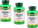 Natures Bounty Biotin 5000mcg 150 Rapid Release Softgels (Value Pack von 3)