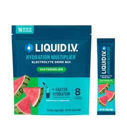 Liquid I.V.® Hydration Multiplier® - Wassermelone | Elektrolytpulver-Getränkmischung | 1 Packung (16 Servierungen)